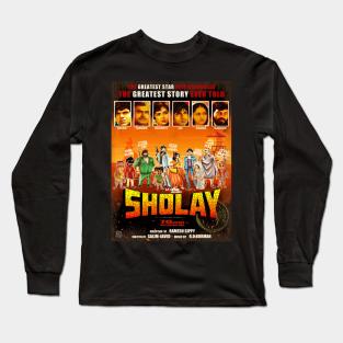 Sholay Caricatures Long Sleeve T-Shirt